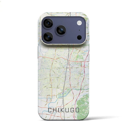 【筑後（福岡県）】地図柄iPhoneケース（バックカバータイプ）