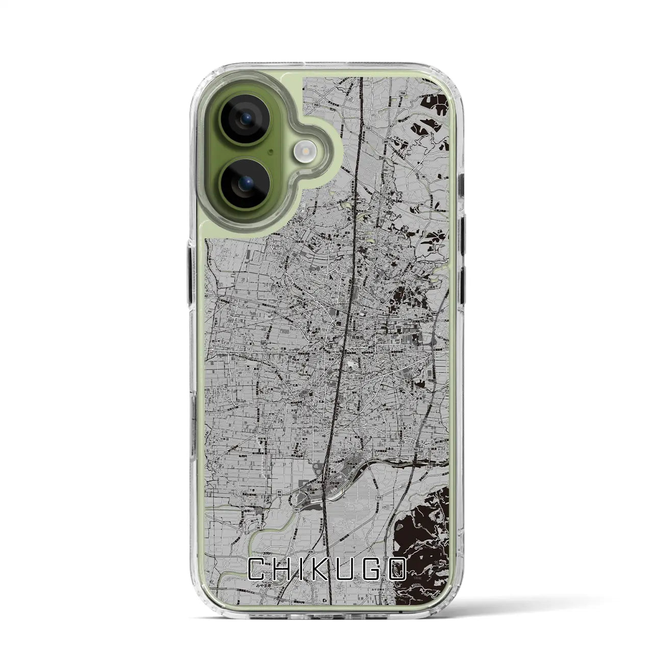 【筑後（福岡県）】地図柄iPhoneケース（MagSafeタイプ）