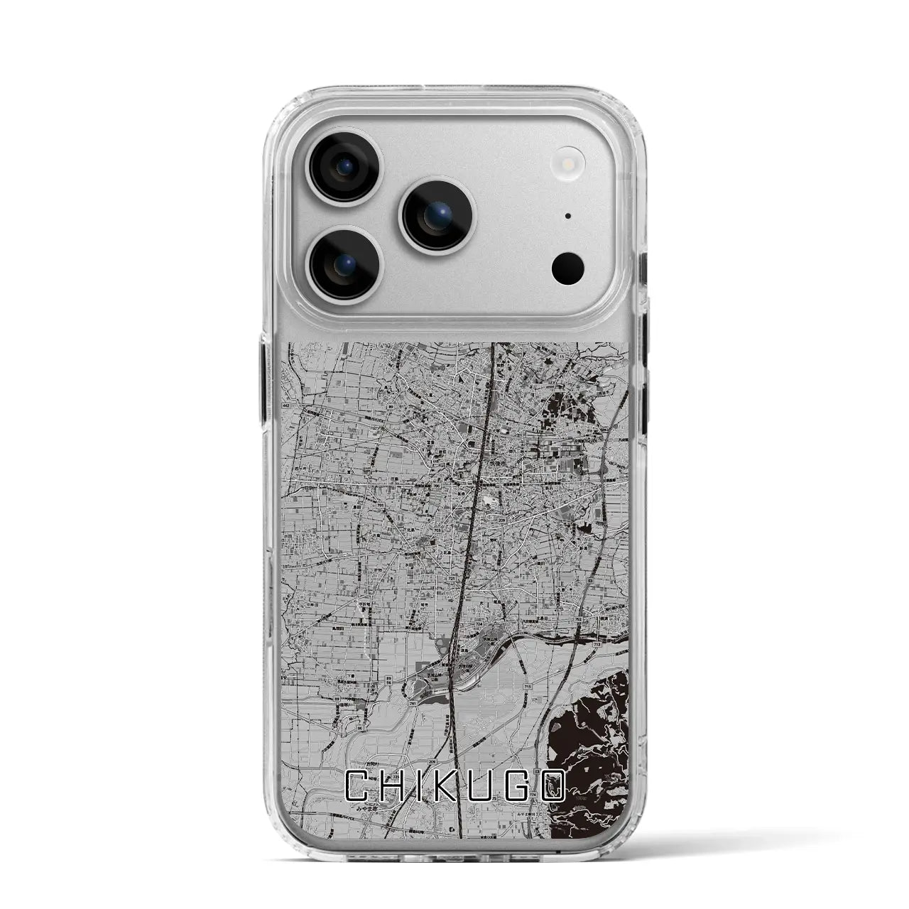 【筑後（福岡県）】地図柄iPhoneケース（MagSafeタイプ）