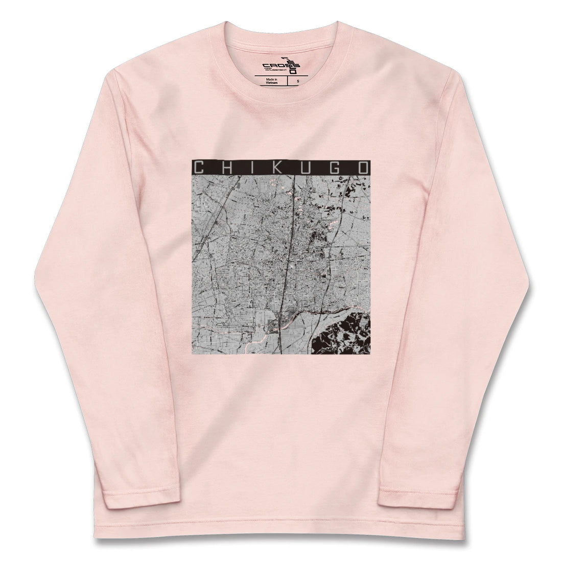 【筑後(福岡県)】地図柄ロングスリーブTシャツ