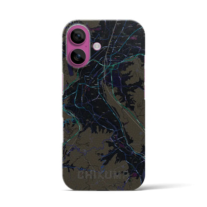 【千曲（長野県）】地図柄iPhoneケース（バックカバータイプ）