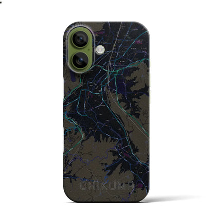 【千曲（長野県）】地図柄iPhoneケース（バックカバータイプ）