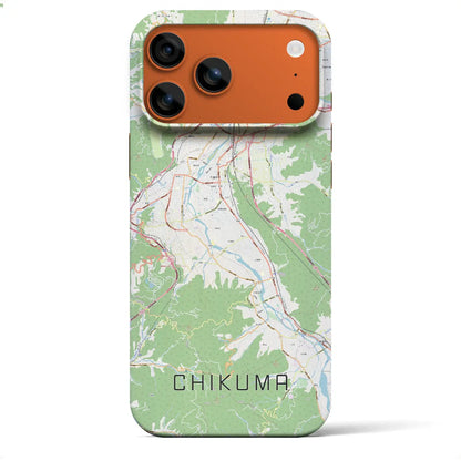 【千曲（長野県）】地図柄iPhoneケース（バックカバータイプ）