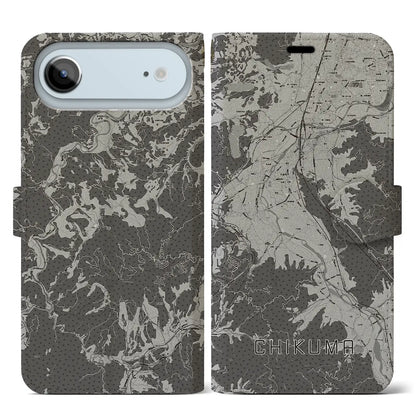 【千曲（長野県）】地図柄iPhoneケース（手帳タイプ）