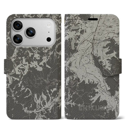 【千曲（長野県）】地図柄iPhoneケース（手帳タイプ）