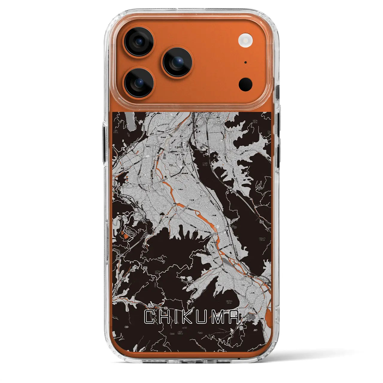 【千曲（長野県）】地図柄iPhoneケース（MagSafeタイプ）