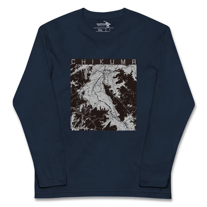 【千曲（長野県）】地図柄ロングスリーブTシャツ