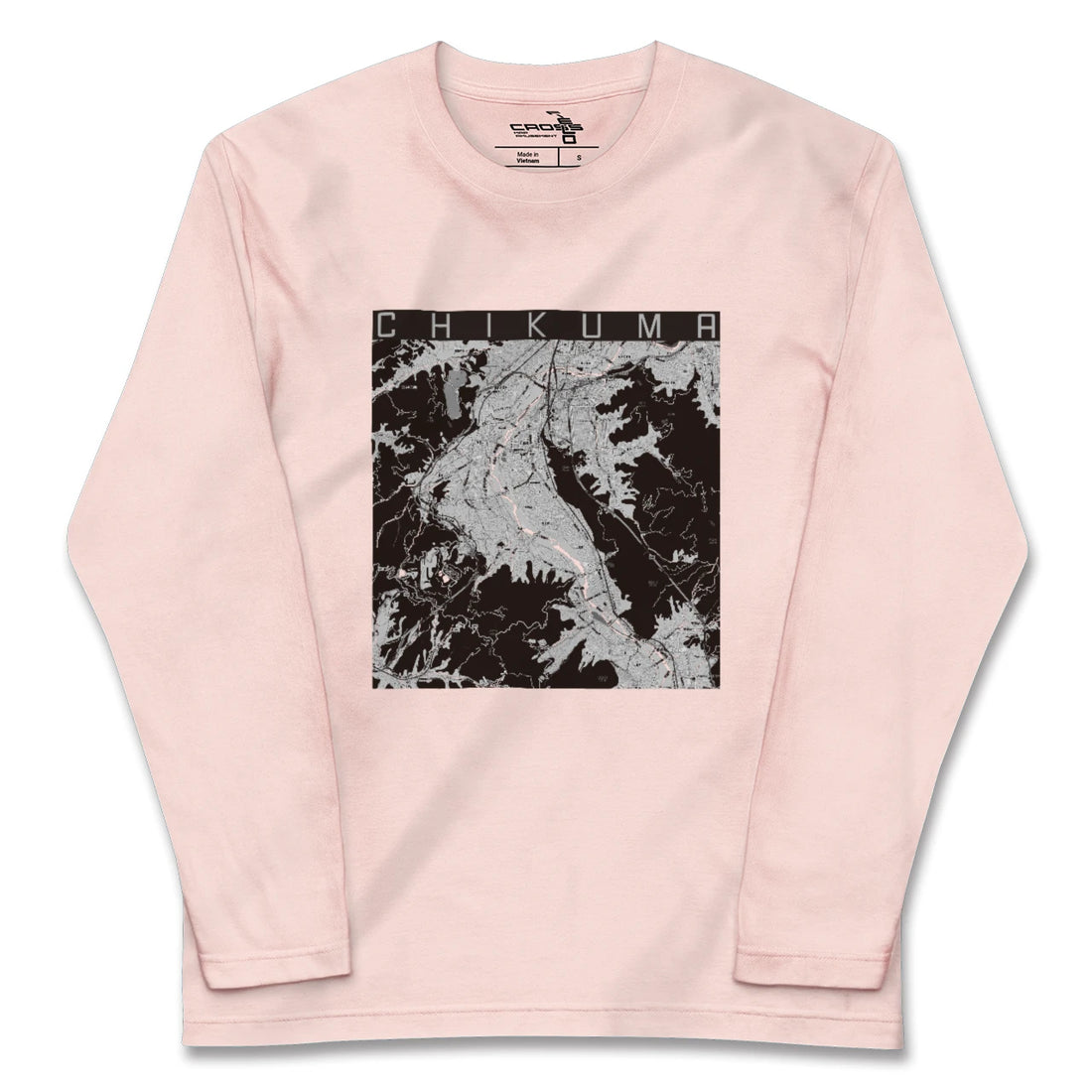 【千曲（長野県）】地図柄ロングスリーブTシャツ