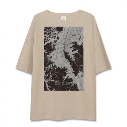 【千曲（長野県）】地図柄ビッグシルエットTシャツ
