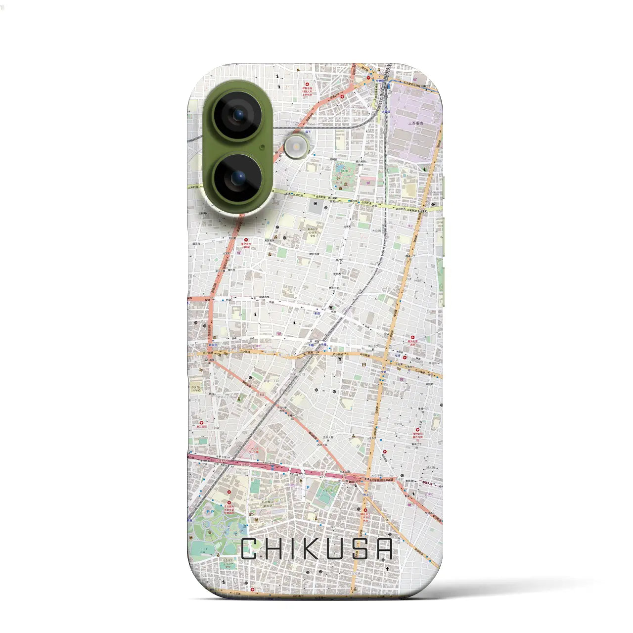 【千種（愛知県）】地図柄iPhoneケース（バックカバータイプ）