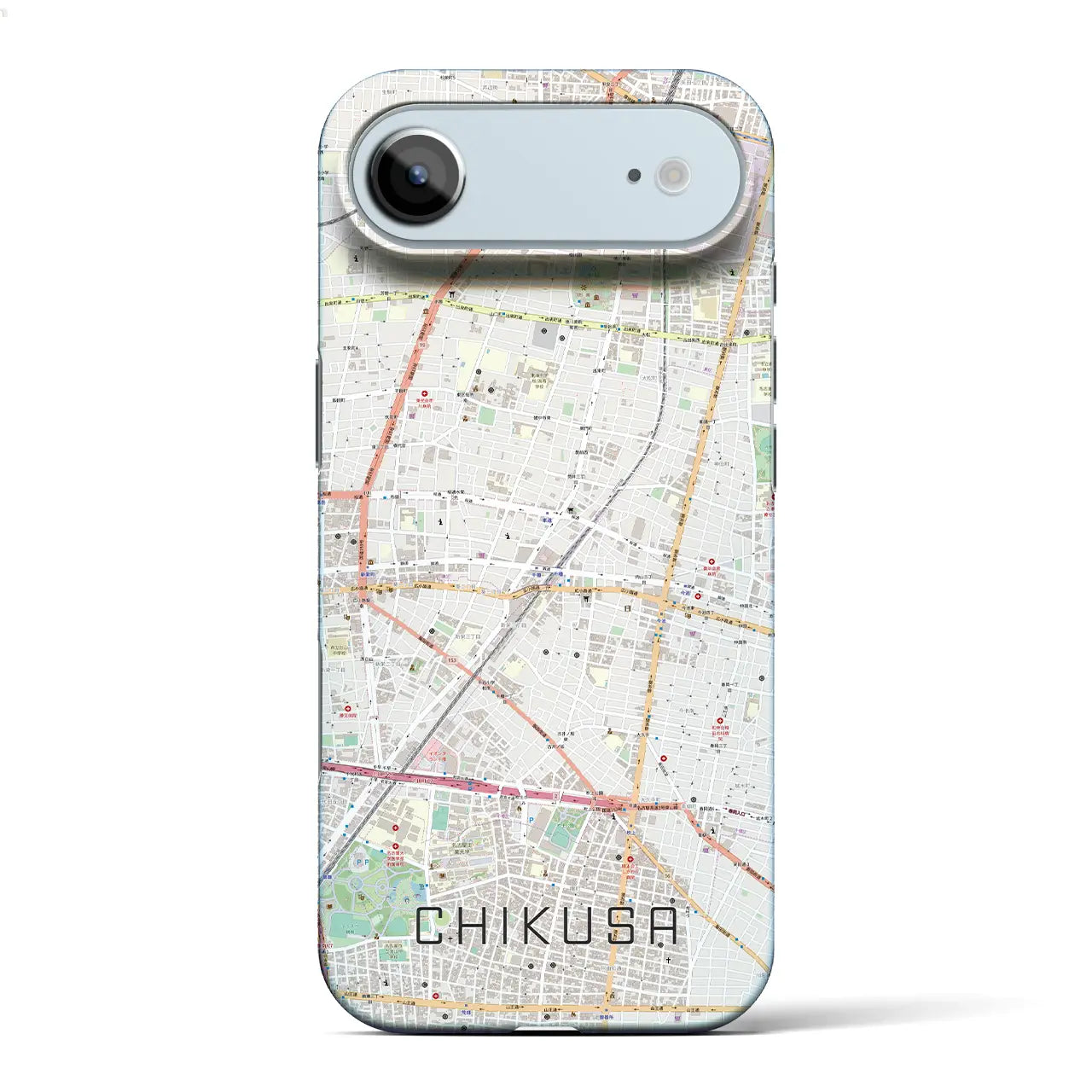 【千種（愛知県）】地図柄iPhoneケース（バックカバータイプ）