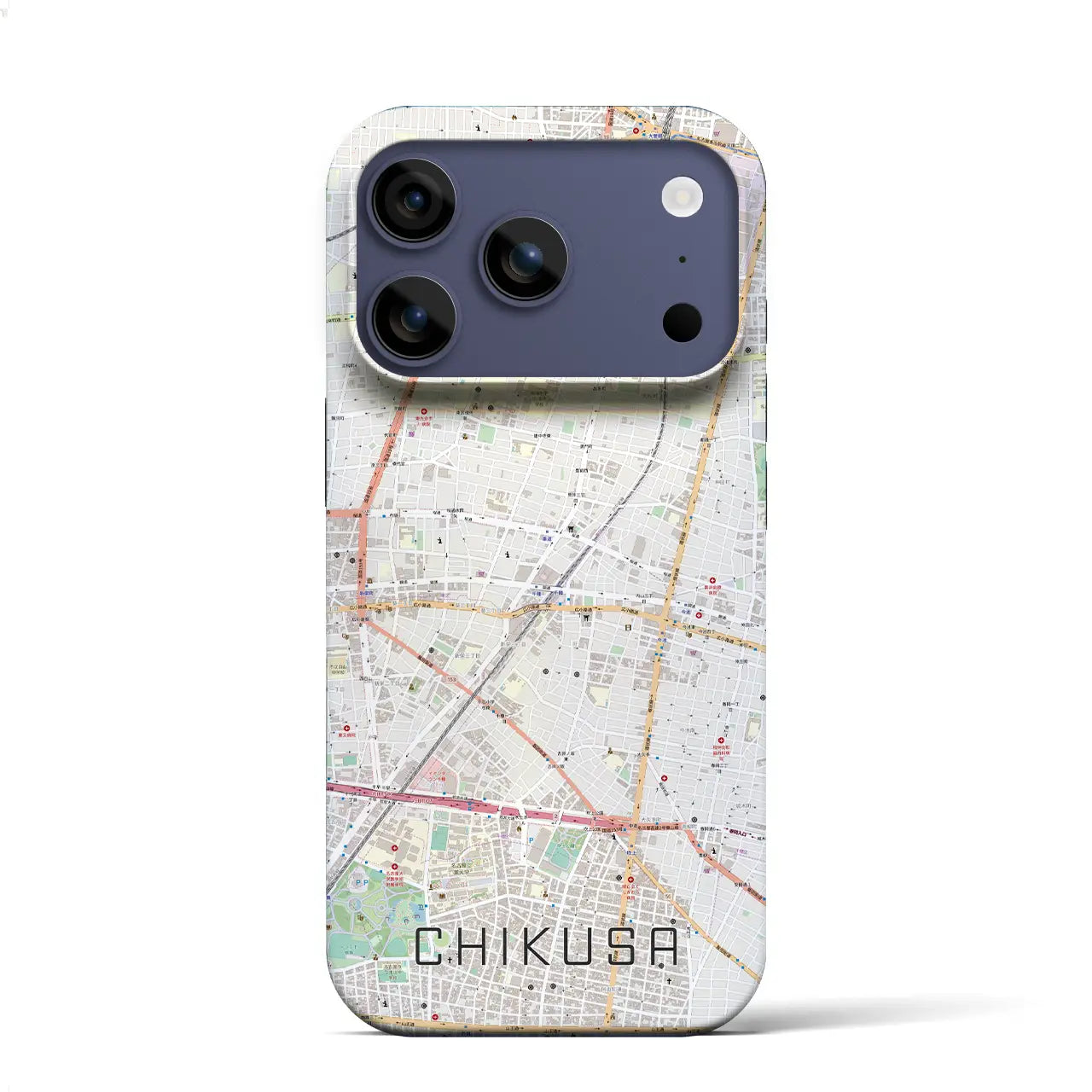 【千種（愛知県）】地図柄iPhoneケース（バックカバータイプ）