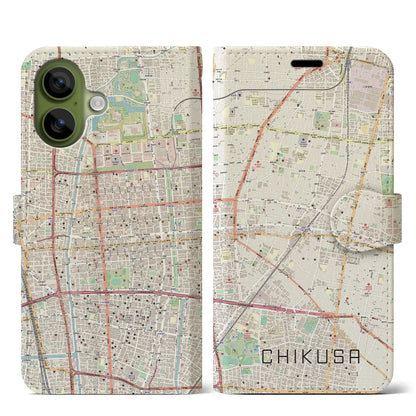 【千種（愛知県）】地図柄iPhoneケース（手帳タイプ）