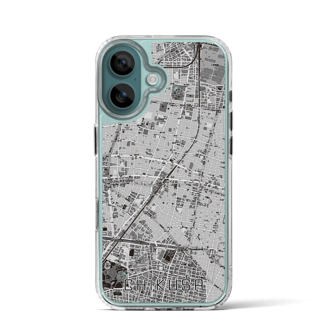 【千種（愛知県）】地図柄iPhoneケース（MagSafeタイプ）モノトーン・iPhone 16 Pro 用