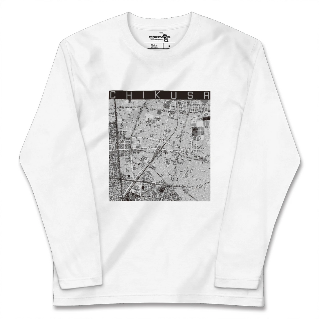 【千種(愛知県)】地図柄ロングスリーブTシャツ