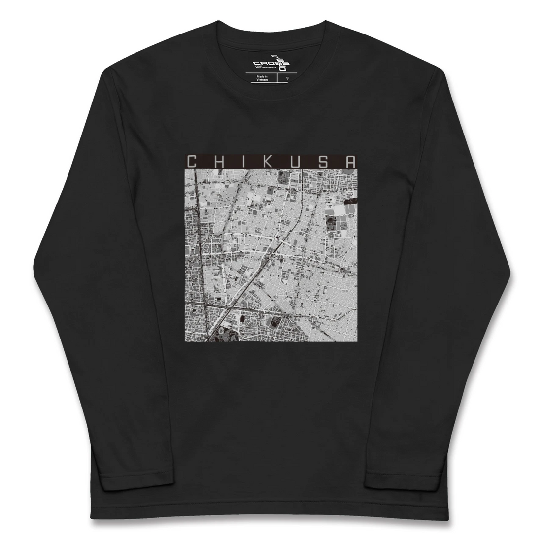 【千種(愛知県)】地図柄ロングスリーブTシャツ