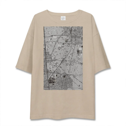 【千種（愛知県）】地図柄ビッグシルエットTシャツ