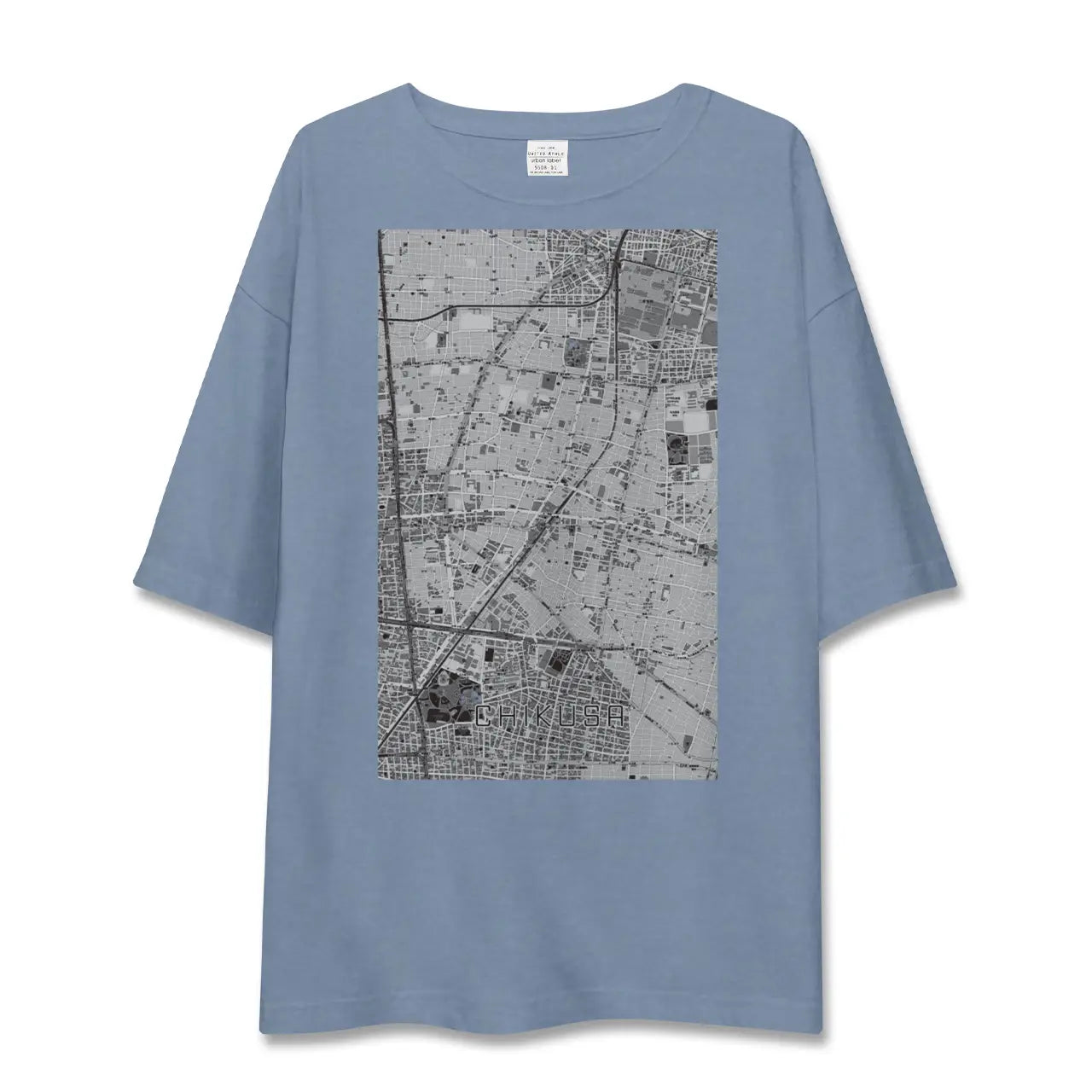 【千種（愛知県）】地図柄ビッグシルエットTシャツ