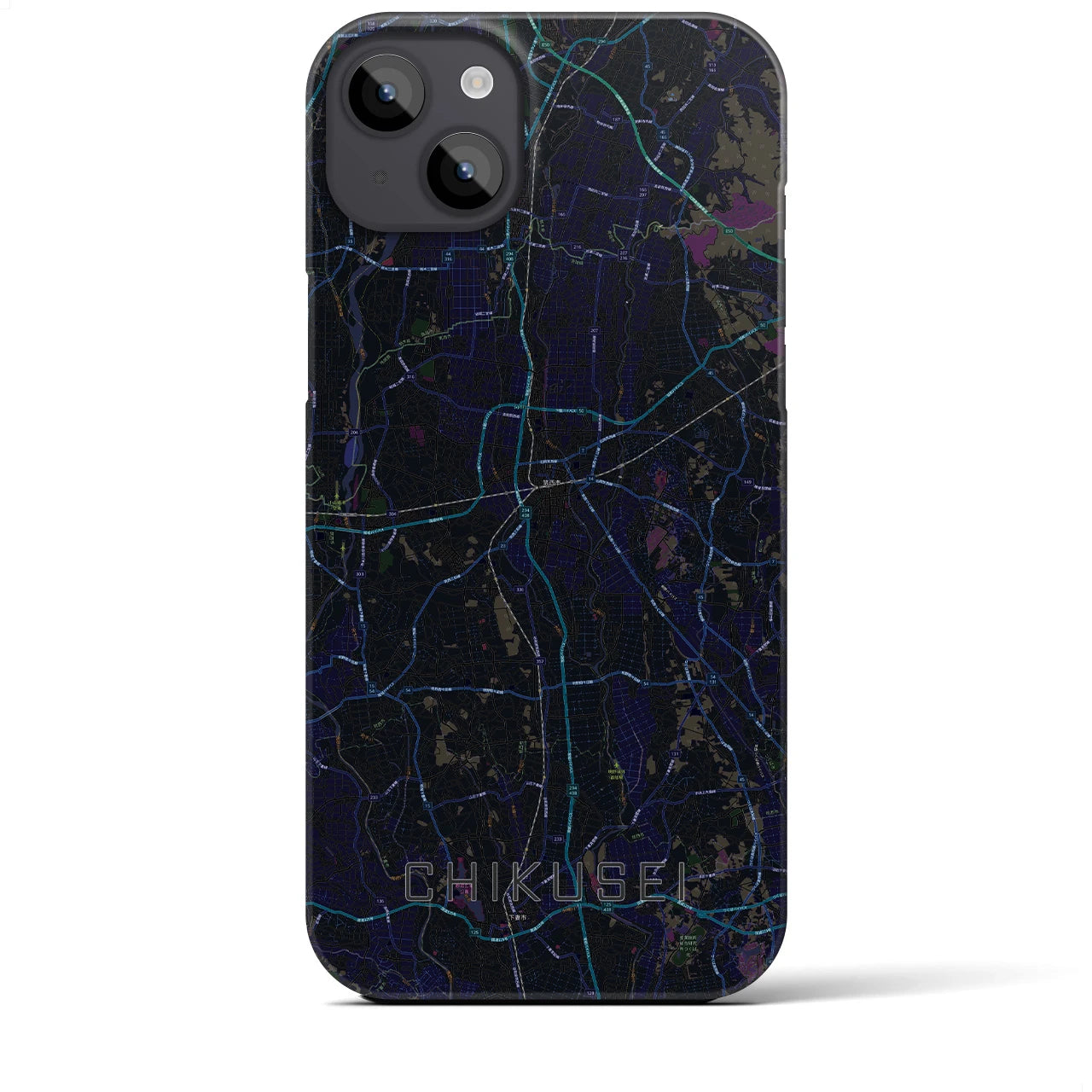 【筑西（茨城県）】地図柄iPhoneケース（バックカバータイプ）