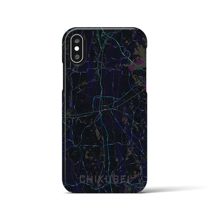 【筑西（茨城県）】地図柄iPhoneケース（バックカバータイプ）