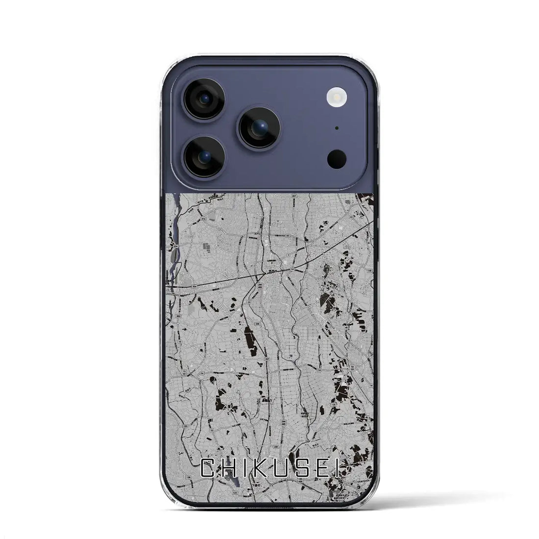 【筑西（茨城県）】地図柄iPhoneケース（クリアタイプ）