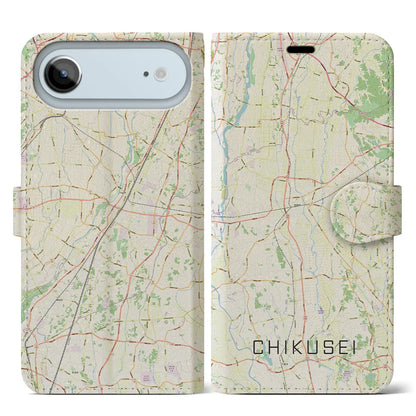 【筑西（茨城県）】地図柄iPhoneケース（手帳タイプ）