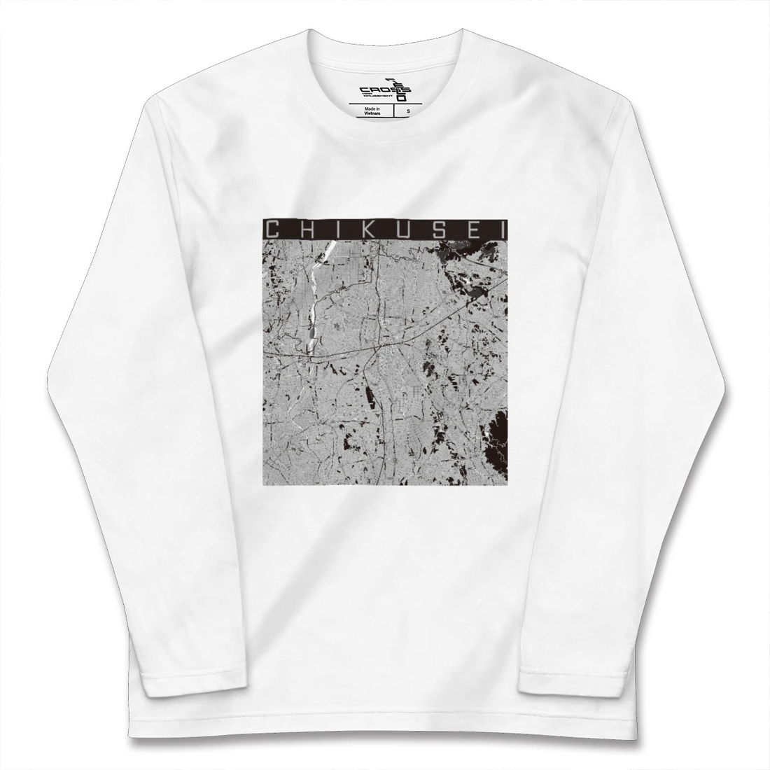 【筑西(茨城県)】地図柄ロングスリーブTシャツ