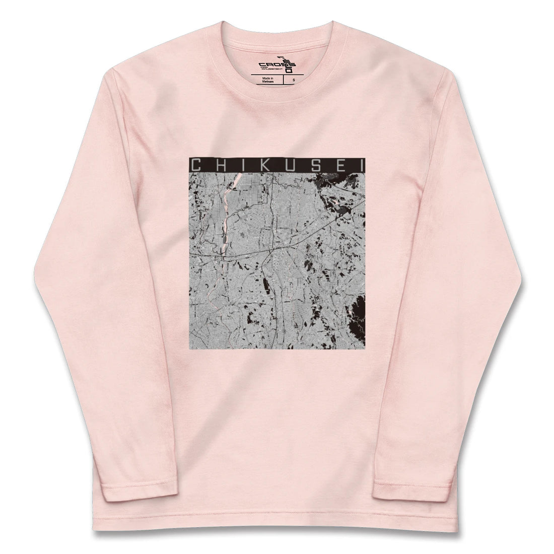 【筑西(茨城県)】地図柄ロングスリーブTシャツ