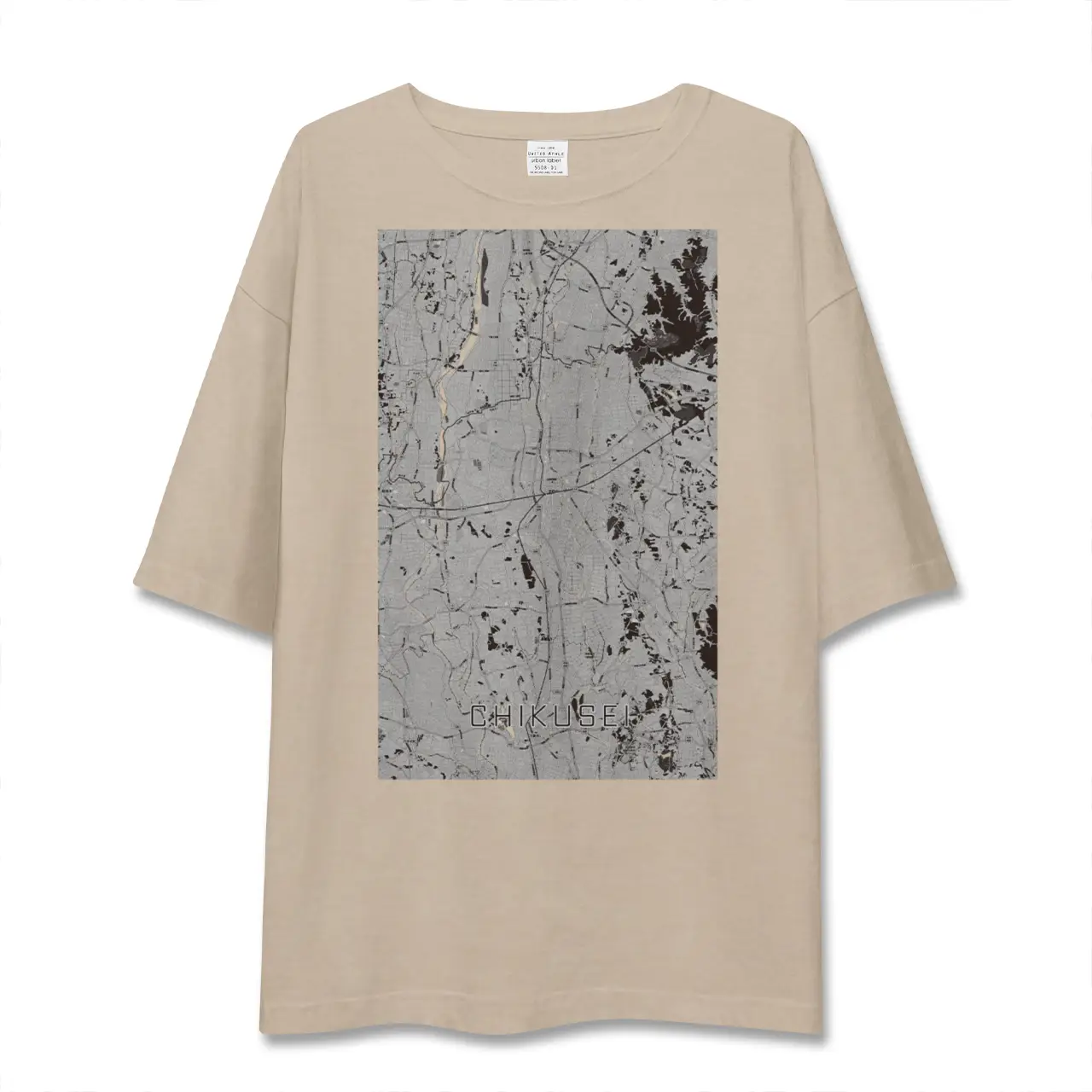 【筑西（茨城県）】地図柄ビッグシルエットTシャツ