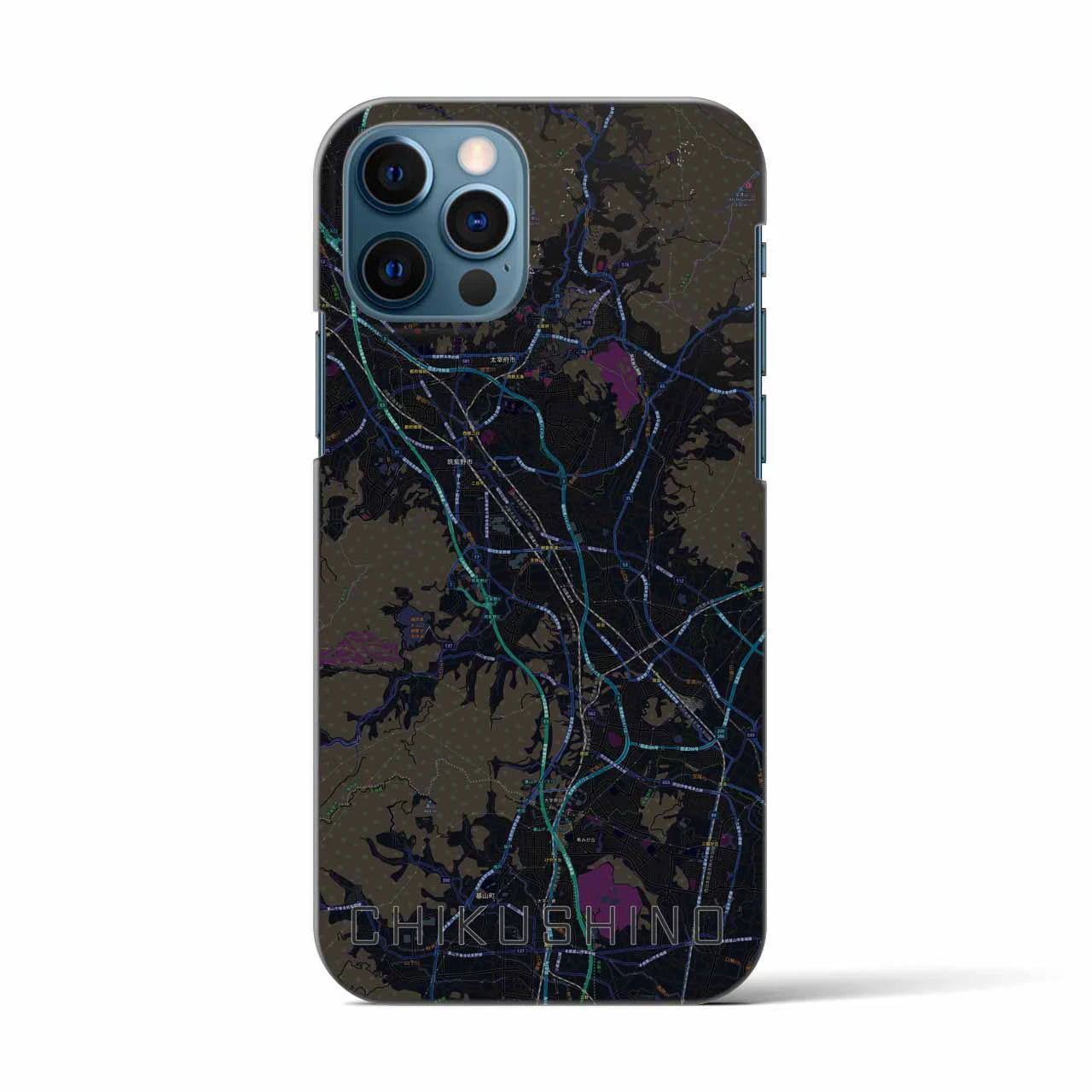 【筑紫野（福岡県）】地図柄iPhoneケース（バックカバータイプ）