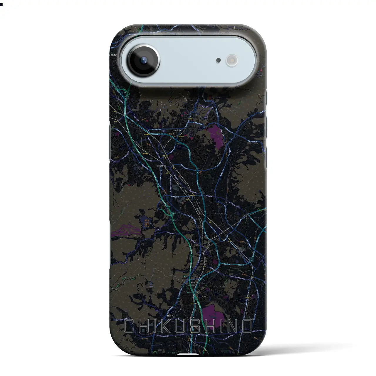 【筑紫野（福岡県）】地図柄iPhoneケース（バックカバータイプ）