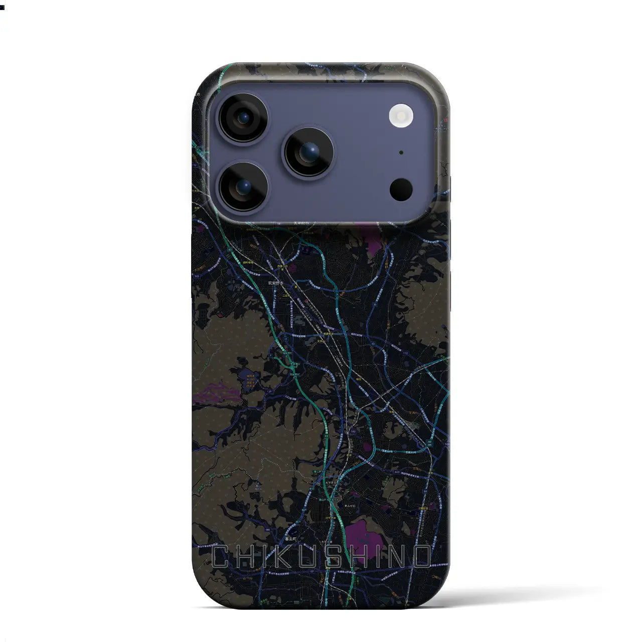 【筑紫野（福岡県）】地図柄iPhoneケース（バックカバータイプ）