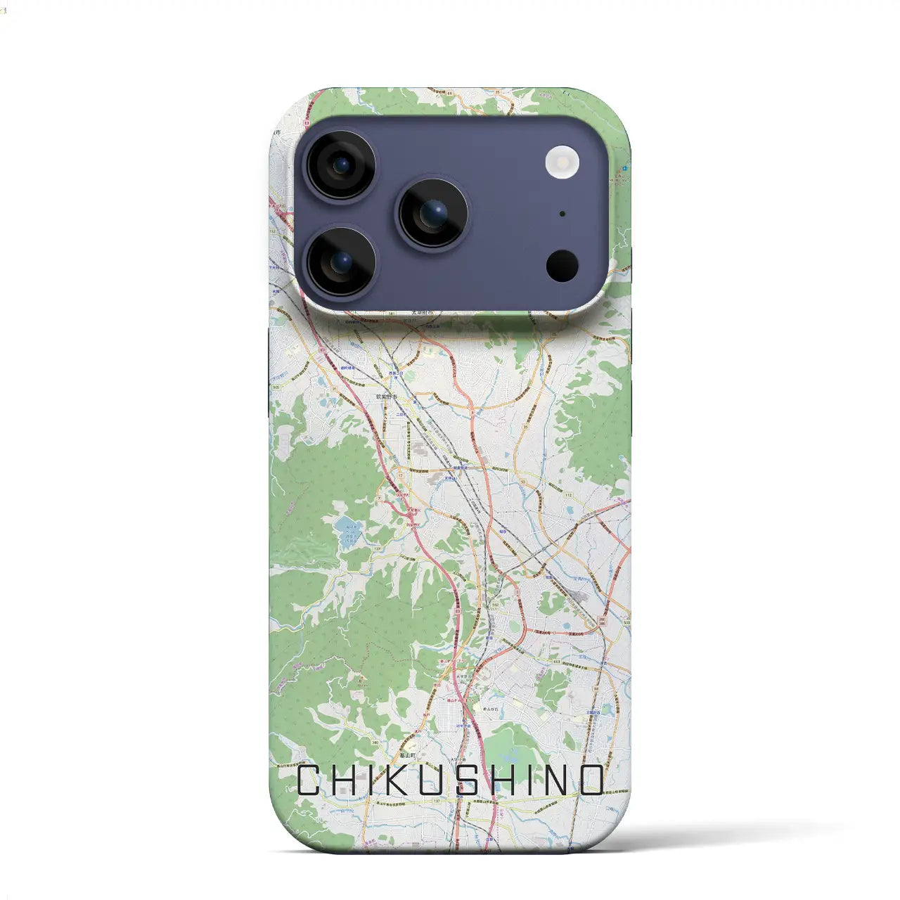 【筑紫野（福岡県）】地図柄iPhoneケース（バックカバータイプ）