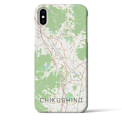 【筑紫野（福岡県）】地図柄iPhoneケース（バックカバータイプ）