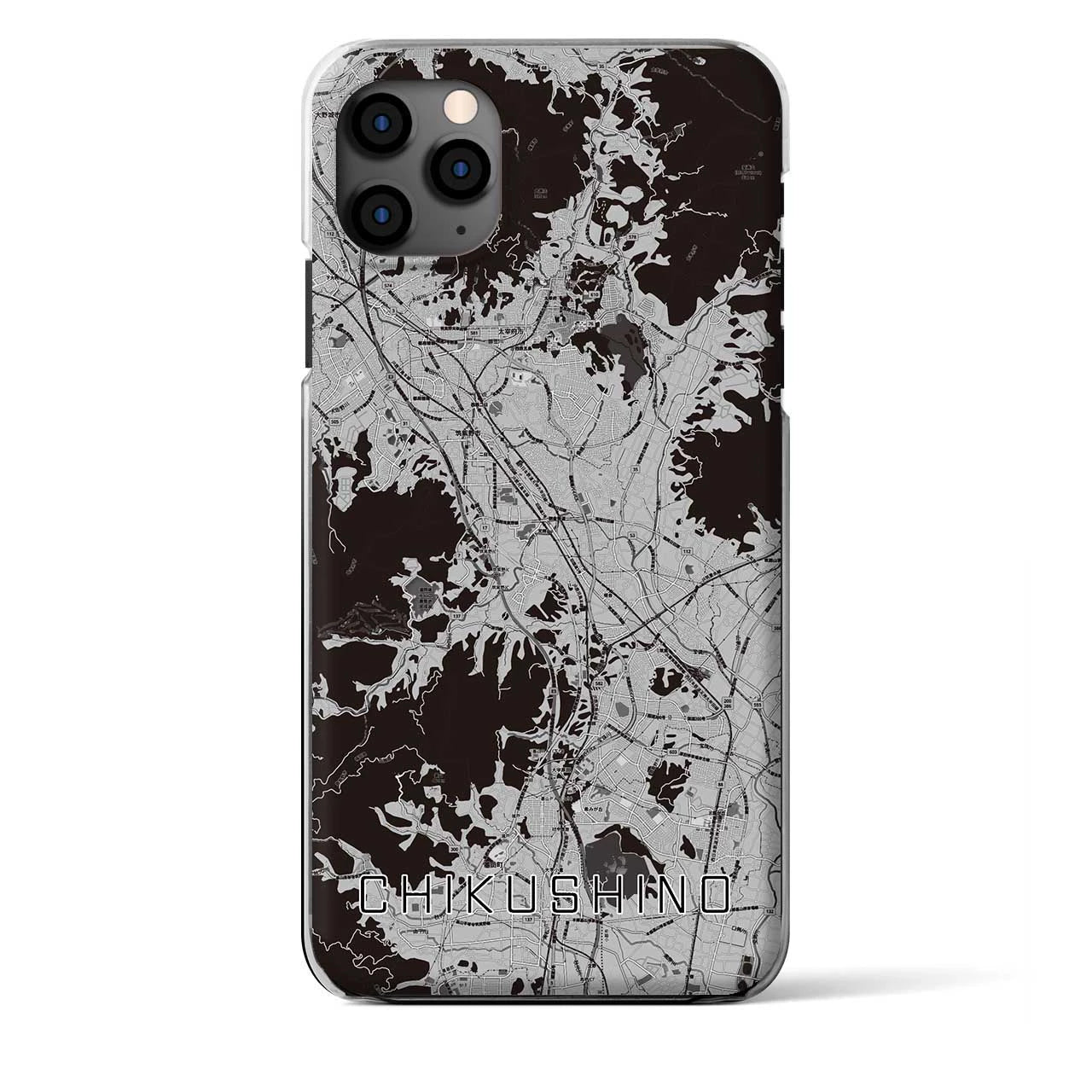 【筑紫野（福岡県）】地図柄iPhoneケース（クリアタイプ）