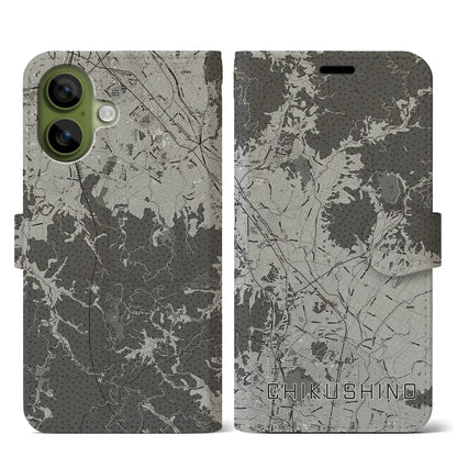 【筑紫野（福岡県）】地図柄iPhoneケース（手帳タイプ）