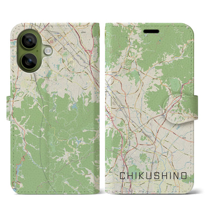 【筑紫野（福岡県）】地図柄iPhoneケース（手帳タイプ）