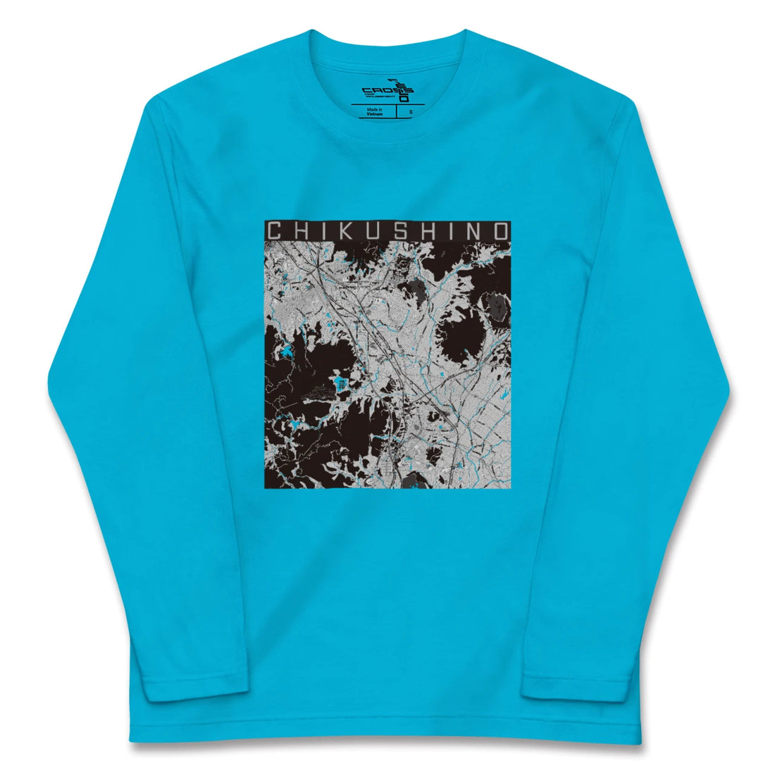 【筑紫野(福岡県)】地図柄ロングスリーブTシャツ