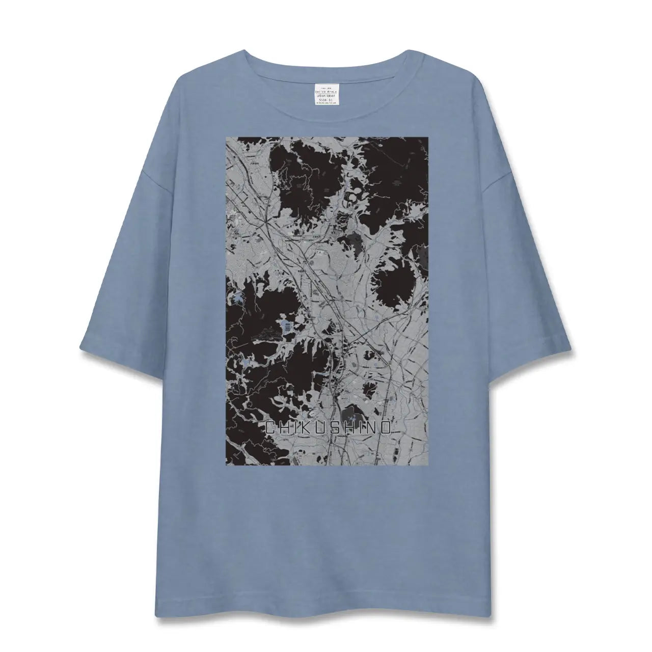 【筑紫野（福岡県）】地図柄ビッグシルエットTシャツ