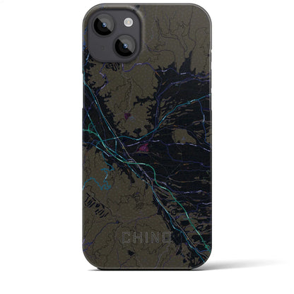 【茅野（長野県）】地図柄iPhoneケース（バックカバータイプ）