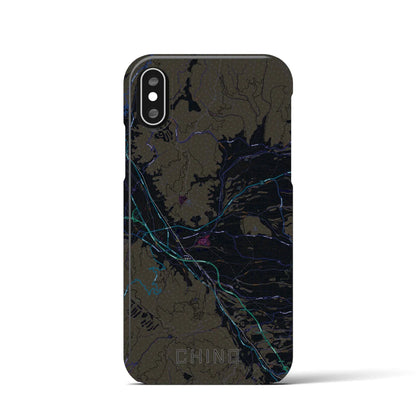 【茅野（長野県）】地図柄iPhoneケース（バックカバータイプ）