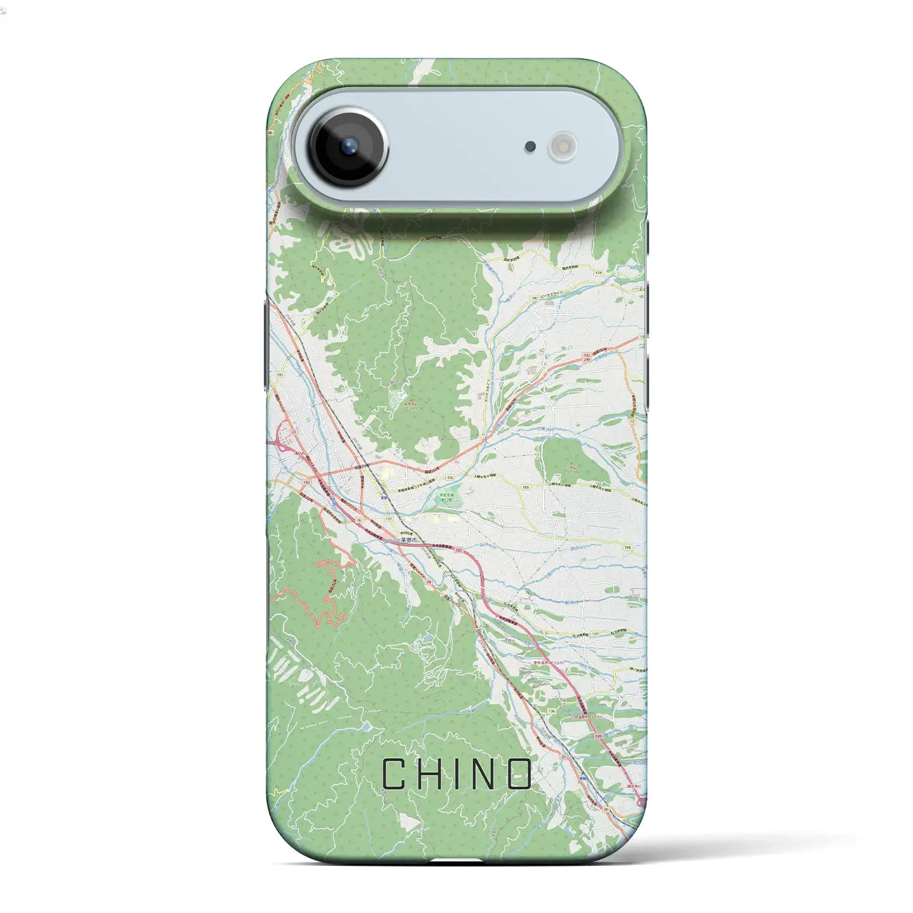 【茅野（長野県）】地図柄iPhoneケース（バックカバータイプ）