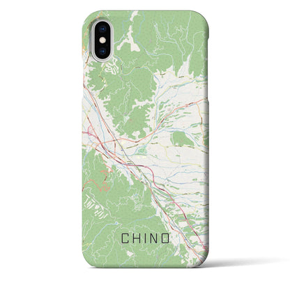 【茅野（長野県）】地図柄iPhoneケース（バックカバータイプ）