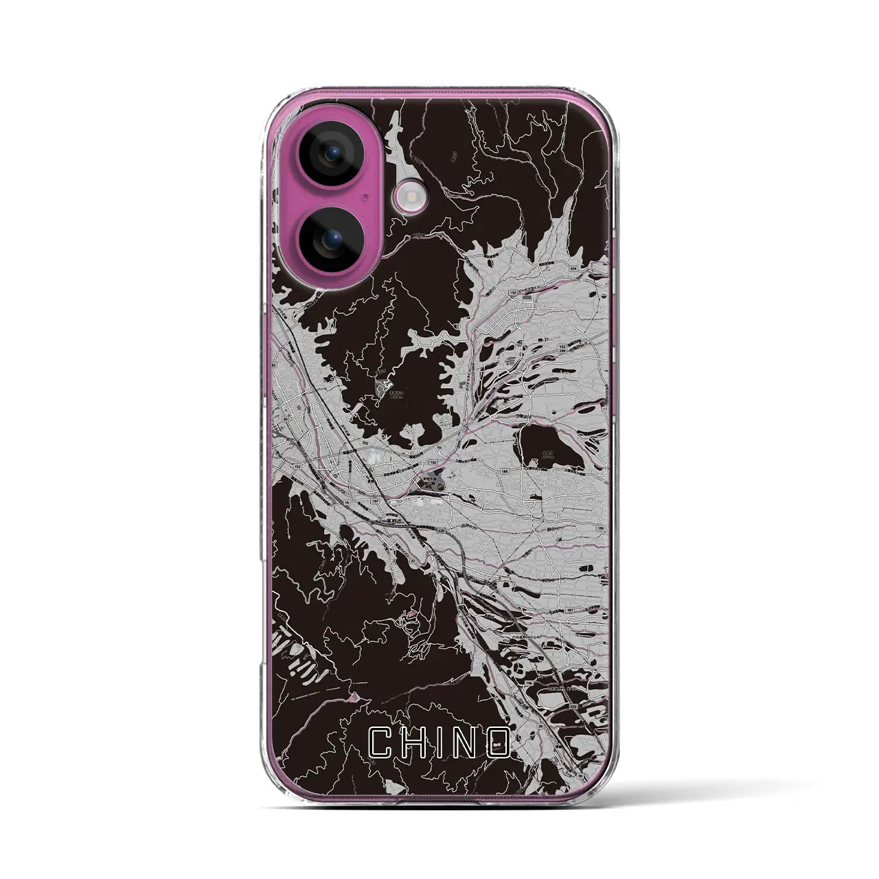 【茅野（長野県）】地図柄iPhoneケース（クリアタイプ）