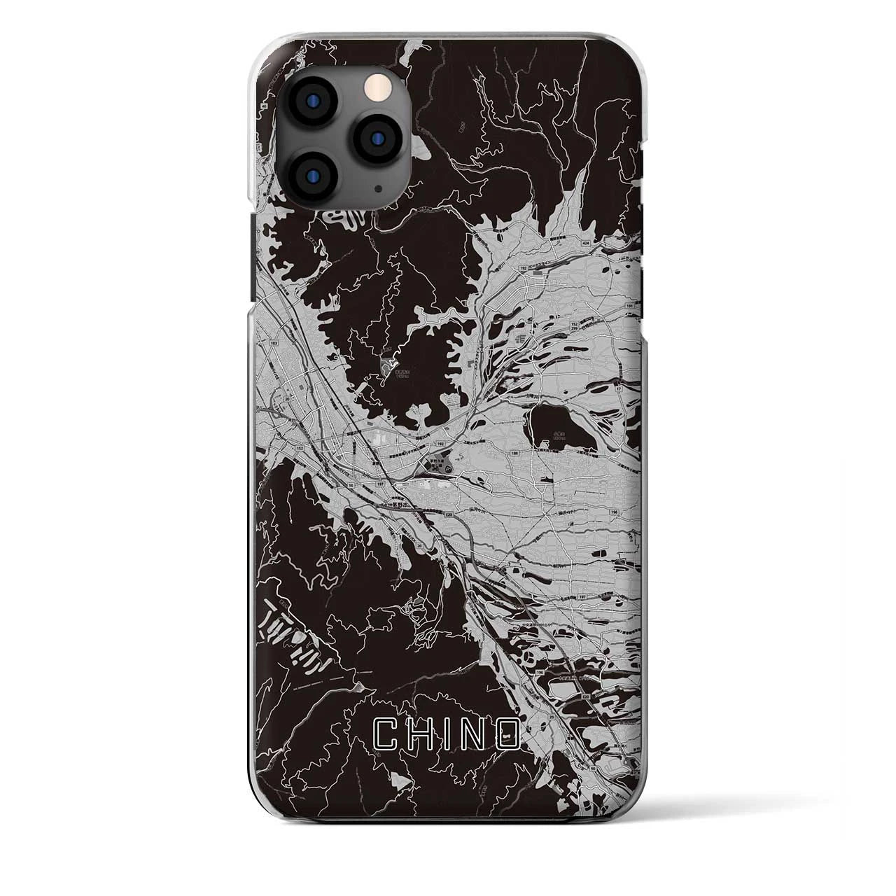 【茅野（長野県）】地図柄iPhoneケース（クリアタイプ）