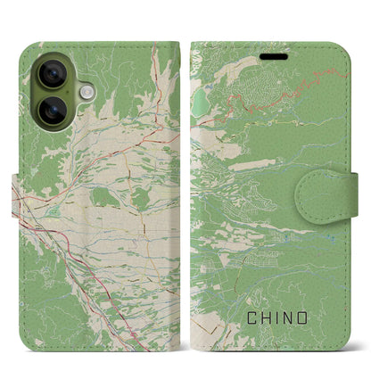 【茅野（長野県）】地図柄iPhoneケース（手帳タイプ）