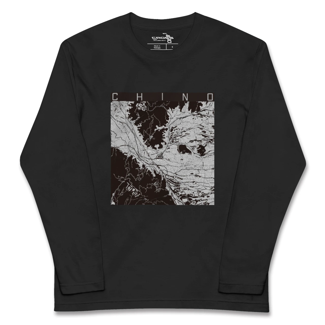 【茅野（長野県）】地図柄ロングスリーブTシャツ