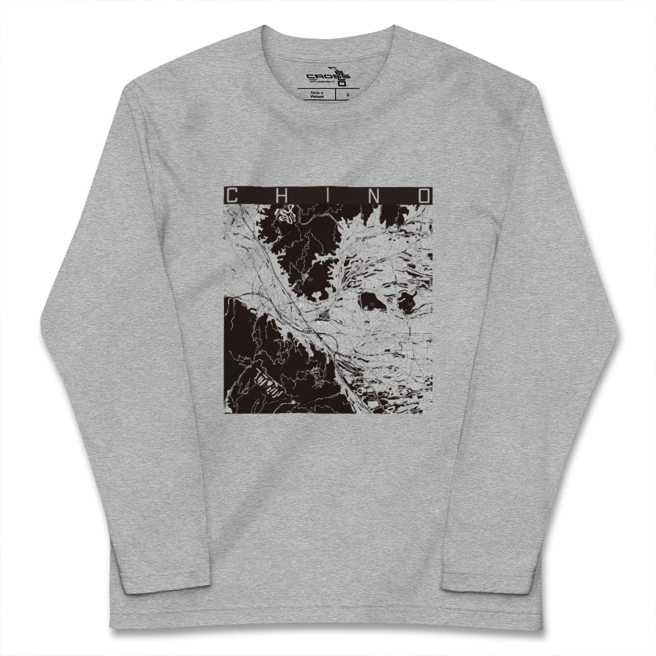 【茅野（長野県）】地図柄ロングスリーブTシャツ