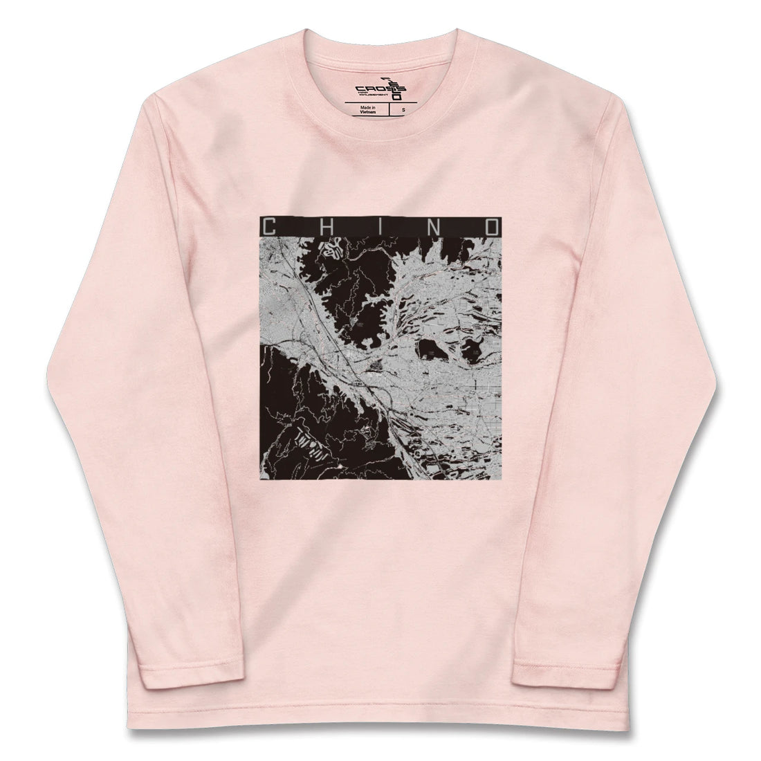 【茅野（長野県）】地図柄ロングスリーブTシャツ