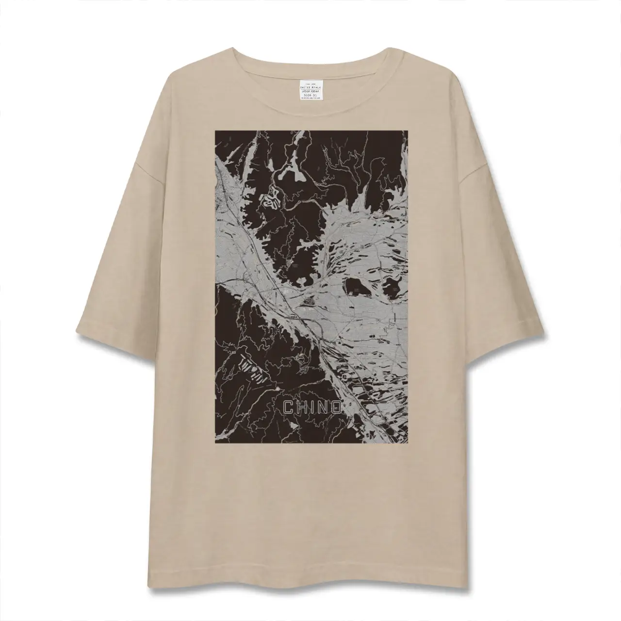 【茅野（長野県）】地図柄ビッグシルエットTシャツ
